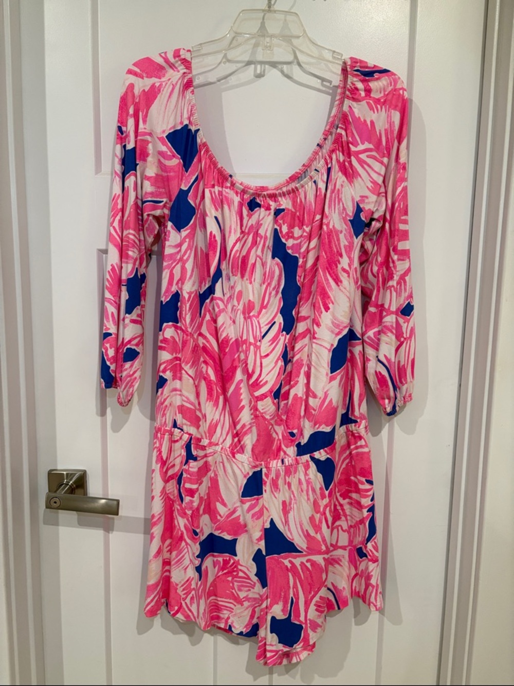 Lilly Pulitzer Lana Romper - Tiki Pink Beach Bliss Print - Size XL